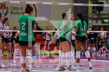 2022-11-16 - Rosamaria Montibeller #7 of UYBA Unet E-Work Busto Arsizio reacts during Volley Serie A women 2022/23 volleyball match between UYBA Unet E-Work Busto Arsizio and Reale Mutua Fenera Chieri at E-Work Arena, Busto Arsizio, Italy on November 16, 2022 - E-WORK BUSTO ARSIZIO VS REALE MUTUA FENERA CHIERI ’76 - SERIE A1 WOMEN - VOLLEYBALL