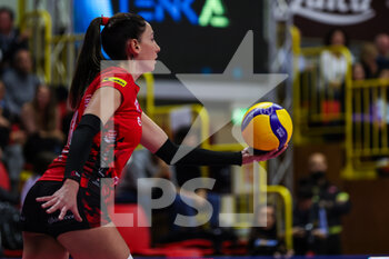 2022-11-20 - Rossella Olivotto #13 of UYBA Unet E-Work Busto Arsizio in action during Volley Serie A women 2022/23 volleyball match between UYBA Unet E-Work Busto Arsizio and Wash4green Pinerolo at E-Work Arena, Busto Arsizio, Italy on November 20, 2022 - E-WORK BUSTO ARSIZIO VS WASH4GREEN PINEROLO - SERIE A1 WOMEN - VOLLEYBALL