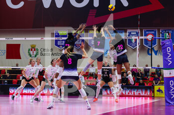 2022-10-20 - Loveth Omoruyi #15 of UYBA Unet E-Work Busto Arsizio in action during the Trofeo Mimmo Fusco 2022 at E-Work Arena on October 20, 2022 in Busto Arsizio, Italy - 2022 MIMMO FUSCO TROPHY - PORTRAITS ARCHIVE - SERIE A1 WOMEN - VOLLEYBALL