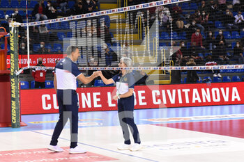 2022-02-02 - Mauro Goitre of Torino and Ilaria Vagni of Perugia (Referees of the match) - CUCINE LUBE CIVITANOVA VS ITAS TRENTINO - SUPERLEAGUE SERIE A - VOLLEYBALL