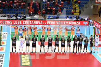 2022-03-27 - Cucine Lube Civitanova and Vero Volley Monza players take to the volleyball court - PLAYOFF - CUCINE LUBE CIVITANOVA VS VERO VOLLEY MONZA - SUPERLEAGUE SERIE A - VOLLEYBALL