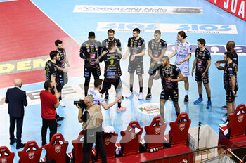 2022-03-27 - Cucine Lube Civitanova players take to the volleyball court - PLAYOFF - CUCINE LUBE CIVITANOVA VS VERO VOLLEY MONZA - SUPERLEAGUE SERIE A - VOLLEYBALL