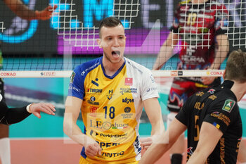 2022-04-27 - mazzone daniele (n.18 leo shoes perkingelmer modena) exultation - PLAY OFF - SIR SAFETY CONAD PERUGIA VS LEO SHOES PERKINELMER MODENA - SUPERLEAGUE SERIE A - VOLLEYBALL