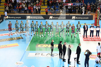 2022-05-11 - Sir Safety Conad Perugia players take to the volleyball court - PLAY OFF - CUCINE LUBE CIVITANOVA VS SIR SAFETY CONAD PERUGIA - SUPERLEAGUE SERIE A - VOLLEYBALL