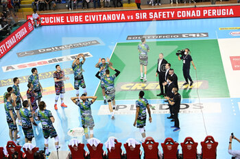 2022-05-11 - Sir Safety Conad Perugia players take to the volleyball court - PLAY OFF - CUCINE LUBE CIVITANOVA VS SIR SAFETY CONAD PERUGIA - SUPERLEAGUE SERIE A - VOLLEYBALL