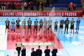2022-10-09 - Cucine Lube Civitanova players take to the volleyball court - CUCINE LUBE CIVITANOVA VS PALLAVOLO PADOVA - SUPERLEAGUE SERIE A - VOLLEYBALL