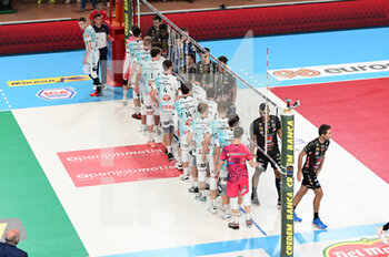 2022-10-09 - Players take to the volleyball court - CUCINE LUBE CIVITANOVA VS PALLAVOLO PADOVA - SUPERLEAGUE SERIE A - VOLLEYBALL