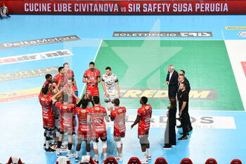 2022-10-27 - Sir Safety Susa Perugia players take to the volleyball court - CUCINE LUBE CIVITANOVA VS SIR SAFETY SUSA PERUGIA - SUPERLEAGUE SERIE A - VOLLEYBALL