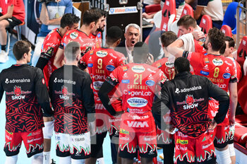 2022-10-27 - Time out of the Sir Safety Susa Perugia team - CUCINE LUBE CIVITANOVA VS SIR SAFETY SUSA PERUGIA - SUPERLEAGUE SERIE A - VOLLEYBALL