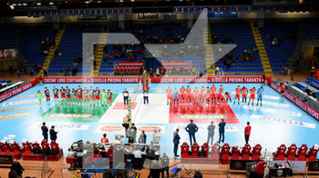 2022-12-18 - Cucine Lube Civitanova and Gioiella Prisma Taranto players take to the volleyball court - CUCINE LUBE CIVITANOVA VS GIOIELLA PRISMA TARANTO - SUPERLEAGUE SERIE A - VOLLEYBALL