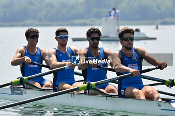 2023-06-16 - Men's Four: (ITA): Paolo Covini - Giovanni Codato - Davide Verita' - Alessandro Bonamoneta (ITA) - 2023 WORLD ROWING CUP II - ROWING - OTHER SPORTS