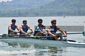 2023-06-16 - Men's Four: (ITA): Paolo Covini - Giovanni Codato - Davide Verita' - Alessandro Bonamoneta (ITA) - 2023 WORLD ROWING CUP II - ROWING - OTHER SPORTS