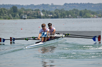 2023-06-16 - Lightweight Men's Double Sculls: Hugo Beurey - Ferdinand Ludwig (FRA) - 2023 WORLD ROWING CUP II - ROWING - OTHER SPORTS
