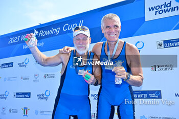 2023-06-16 - PR2 Men's Single Sculls Final: Gia Filippo Mirabile (ITA) silver medal and Daniele Stefanoni (ITA) bronze medal - 2023 WORLD ROWING CUP II - ROWING - OTHER SPORTS