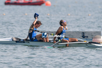 2023-06-16 - Lightweight Men's Pair Final: Francesco Bardelli - Stefano Pinsone (ITA) celebrates after scoring a victory - 2023 WORLD ROWING CUP II - ROWING - OTHER SPORTS