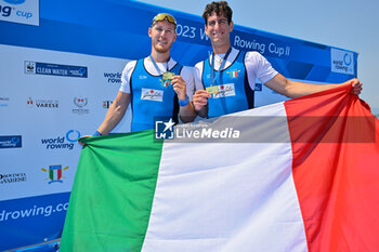 2023-06-18 - Men's Double Sculls Semifinal: Luca Rambaldi - Matteo Sartori (ITA) 1 classified - 2023 WORLD ROWING CUP II - ROWING - OTHER SPORTS