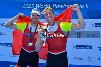 2023-06-18 - Lightweight Men's Double Sculls Final: Jan Schaeuble - Raphael Ahumada Ireland (SUI) - 1 classified - 2023 WORLD ROWING CUP II - ROWING - OTHER SPORTS