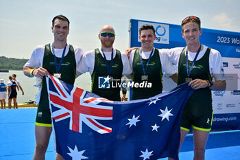 2023-06-18 - Men's Four Final : Alexander Purnell - Spencer Turrin - Jack Hargreaves - Alexander Hill (AUS) - 2 classified - 2023 WORLD ROWING CUP II - ROWING - OTHER SPORTS