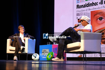 2023-10-12 - Ronaldinho pseudonym of Ronaldo de Assis Moreira during the 6th edition of Festival dello Sport on October 12, 2023, Trento, Italy. - FESTIVAL DELLO SPORT - EVENTS - OTHER SPORTS