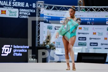18/02/2023 - Alexandra Agiurgiuculese individualist of Team Italy performs during Rhythmic Gymnastics FGI Serie A 2023 at Palazzetto dello Sport, Cuneo, Italy on February 19, 2023 - RHYTHMIC GYMNASTICS - ITALIAN SERIE A - GINNASTICA - ALTRO