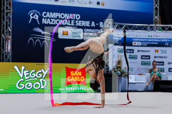 18/02/2023 - Baldassarri Milena of Ginnastica Fabriano performs during Rhythmic Gymnastics FGI Serie A 2023 at Palazzetto dello Sport, Cuneo, Italy on February 19, 2023 - RHYTHMIC GYMNASTICS - ITALIAN SERIE A - GINNASTICA - ALTRO