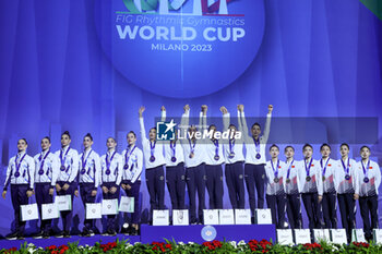 2023-07-22 - Groups All Around awards ceremony: 1^ Italy, 2^ Israel and 3^ China - RHYTHMIC GYMNASTICS - WORLD CUP - GYMNASTICS - OTHER SPORTS