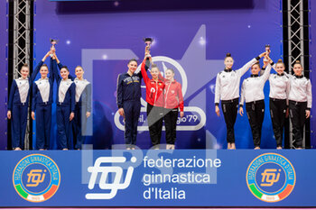 2023-03-25 - Podium of Serie A1 round 3: 1° Ginnastica Fabriano, 2° Motto Viareggio, 3° Udinese - RHYTHMIC GYMNASTICS - ITALIAN SERIE A - GYMNASTICS - OTHER SPORTS