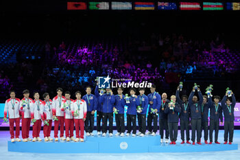 2023-10-03 - Medal Ceremony: Gold Japan, Silver China, Bronze USA - 52ND ARTISTIC GYMNASTICS WORLD CHAMPIONSHIPS - MEN'S TEAM FINAL - GYMNASTICS - OTHER SPORTS