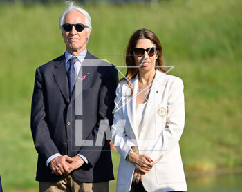 2023-05-07 - Giovanni Malago’ and Lavinia Biagiotti during the DS Automobiles 80° Italian Golf Open 2023 at Marco Simone Golf Club on May 07, 2023 in Rome Italy. - DS AUTOMOBILES 80° OPEN D'ITALIA - GOLF - OTHER SPORTS