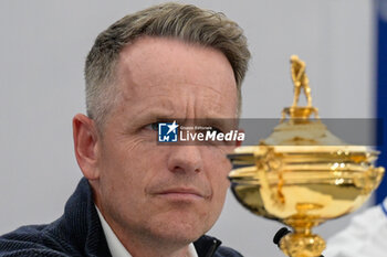 2023-09-25 - Luke Donald (ENG) during the USA an Europe Ryder Cup 2023 captains press conference at Marco Simone Golf & Country Club on September 25, 2023 in Rome, Italy. - RYDER CUP 2023 - GOLF - OTHER SPORTS