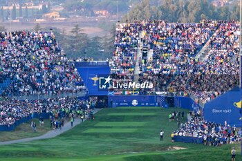 2023-09-29 - Tribune Tee 1 during the Ryder Cup 2023 at Marco Simone Golf & Country Club on September 29, 2023 in Rome Italy. - RYDER CUP 2023 - GOLF - OTHER SPORTS