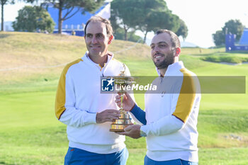 2023-09-26 - Edoardo Molinari (ITA) Francesco Molinari (ITA) during the Ryder Cup 2023 at Marco Simone Golf & Country Club on September 26, 2023 in Rome Italy. - RYDER CUP 2023 - GOLF - OTHER SPORTS