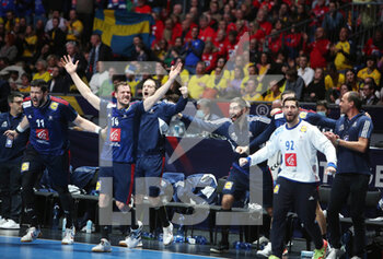 27/01/2023 - Célébration Victory of France during the IHF Men's World Championship 2023, Semi-Finals Handball match between France and Sweden on January 27, 2023 at Tele2 Arena in Stockholm, Sweden - HANDBALL - IHF MEN'S WORLD CHAMPIONSHIP 2023 - 1/2 - FRANCE V SWEDEN - PALLAMANO - ALTRO