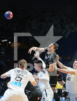 27/01/2023 - Yehia Elderaa of Egypt during the IHF Men's World Championship 2023, placement matches 5-8, Handball match between Germany and Egypt on January 27, 2023 at Tele2 Arena in Stockholm, Sweden - HANDBALL - IHF MEN'S WORLD CHAMPIONSHIP 2023 - GERMANY V EGYPT - PALLAMANO - ALTRO