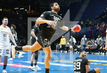27/01/2023 - Akram Saad of Egypt during the IHF Men's World Championship 2023, placement matches 5-8, Handball match between Germany and Egypt on January 27, 2023 at Tele2 Arena in Stockholm, Sweden - HANDBALL - IHF MEN'S WORLD CHAMPIONSHIP 2023 - GERMANY V EGYPT - PALLAMANO - ALTRO