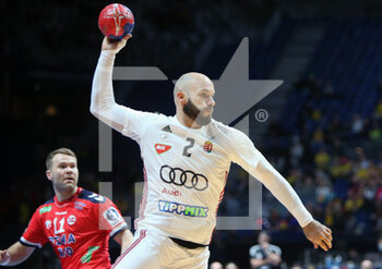 27/01/2023 - Adrian Sipos of Hungary during the IHF Men's World Championship 2023, placement matches 5-8, Handball match between Norway and Hungary on January 27, 2023 at Tele2 Arena in Stockholm, Sweden - HANDBALL - IHF MEN'S WORLD CHAMPIONSHIP 2023 - NORWAY V HUNGARY - PALLAMANO - ALTRO
