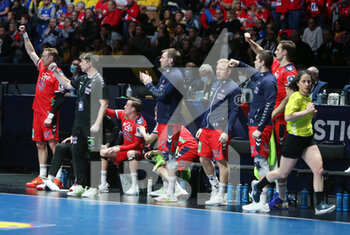 27/01/2023 - Team Norway during the IHF Men's World Championship 2023, placement matches 5-8, Handball match between Norway and Hungary on January 27, 2023 at Tele2 Arena in Stockholm, Sweden - HANDBALL - IHF MEN'S WORLD CHAMPIONSHIP 2023 - NORWAY V HUNGARY - PALLAMANO - ALTRO