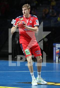 27/01/2023 - Sander Overjordet of Norway during the IHF Men's World Championship 2023, placement matches 5-8, Handball match between Norway and Hungary on January 27, 2023 at Tele2 Arena in Stockholm, Sweden - HANDBALL - IHF MEN'S WORLD CHAMPIONSHIP 2023 - NORWAY V HUNGARY - PALLAMANO - ALTRO