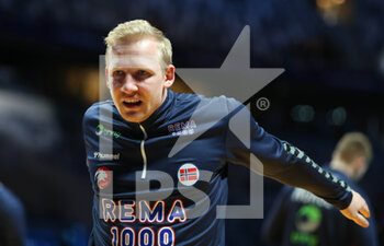 29/01/2023 - Kevin Maagero Gulliksen of Norway warms up during the IHF Men's World Championship 2023, Placement matches 5-6, Handball match between Germany and Norway on January 29, 2023 at Tele2 Arena in Stockholm, Sweden - HANDBALL - IHF MEN'S WORLD CHAMPIONSHIP 2023 - GERMANY V NORWAY - PALLAMANO - ALTRO