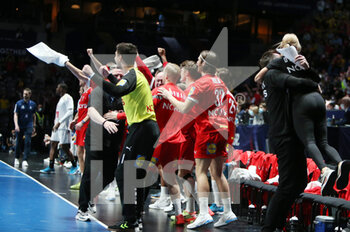 29/01/2023 - Celebration Victory Denmark during the IHF Men's World Championship 2023, Final Handball match between France and Denmark on January 29, 2023 at Tele2 Arena in Stockholm, Sweden - HANDBALL - IHF MEN'S WORLD CHAMPIONSHIP 2023 - FINAL - FRANCE V DENMARK - PALLAMANO - ALTRO