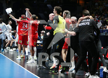 29/01/2023 - Celebration Victory Denmark during the IHF Men's World Championship 2023, Final Handball match between France and Denmark on January 29, 2023 at Tele2 Arena in Stockholm, Sweden - HANDBALL - IHF MEN'S WORLD CHAMPIONSHIP 2023 - FINAL - FRANCE V DENMARK - PALLAMANO - ALTRO