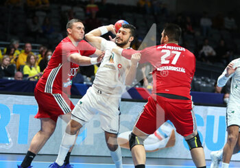 29/01/2023 - Yehia Elderaa of Egypt during the IHF Men's World Championship 2023, Placement matches 7-8, Handball match between Egypt and Hungary on January 29, 2023 at Tele2 Arena in Stockholm, Sweden - HANDBALL - IHF MEN'S WORLD CHAMPIONSHIP 2023 - EGYPT V HUNGARY - PALLAMANO - ALTRO