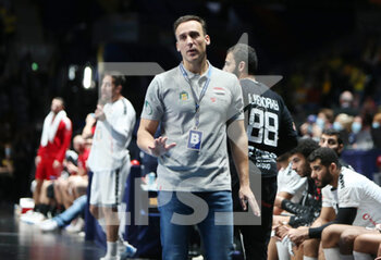 29/01/2023 - Coach Roberto Parrondo of Egypt during the IHF Men's World Championship 2023, Placement matches 7-8, Handball match between Egypt and Hungary on January 29, 2023 at Tele2 Arena in Stockholm, Sweden - HANDBALL - IHF MEN'S WORLD CHAMPIONSHIP 2023 - EGYPT V HUNGARY - PALLAMANO - ALTRO