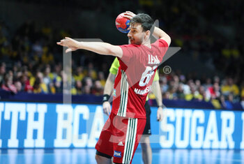 29/01/2023 - Mate Lekai of Hungary during the IHF Men's World Championship 2023, Placement matches 7-8, Handball match between Egypt and Hungary on January 29, 2023 at Tele2 Arena in Stockholm, Sweden - HANDBALL - IHF MEN'S WORLD CHAMPIONSHIP 2023 - EGYPT V HUNGARY - PALLAMANO - ALTRO