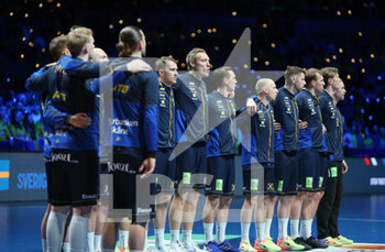 29/01/2023 - Team Sweden during the IHF Men's World Championship 2023, Placement matches 3-4, Handball match between Sweden and Spain on January 29, 2023 at Tele2 Arena in Stockholm, Sweden - HANDBALL - IHF MEN'S WORLD CHAMPIONSHIP 2023 - SWEDEN V SPAIN - PALLAMANO - ALTRO