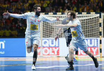 29/01/2023 - Jorge Maqueda Peno and Kauldi Odriozola Yeregui of Spain during the IHF Men's World Championship 2023, Placement matches 3-4, Handball match between Sweden and Spain on January 29, 2023 at Tele2 Arena in Stockholm, Sweden - HANDBALL - IHF MEN'S WORLD CHAMPIONSHIP 2023 - SWEDEN V SPAIN - PALLAMANO - ALTRO