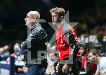 29/01/2023 - Coach Jordi Ribera Romans and Gonzalo Perez de Vargas Moreno of Spain during the IHF Men's World Championship 2023, Placement matches 3-4, Handball match between Sweden and Spain on January 29, 2023 at Tele2 Arena in Stockholm, Sweden - HANDBALL - IHF MEN'S WORLD CHAMPIONSHIP 2023 - SWEDEN V SPAIN - PALLAMANO - ALTRO