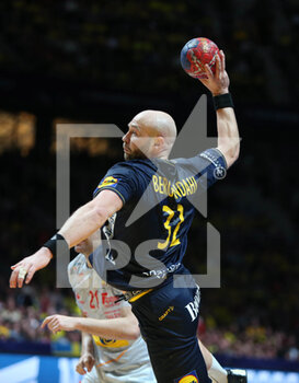 29/01/2023 - Oscar Bergendahl of Sweden during the IHF Men's World Championship 2023, Placement matches 3-4, Handball match between Sweden and Spain on January 29, 2023 at Tele2 Arena in Stockholm, Sweden - HANDBALL - IHF MEN'S WORLD CHAMPIONSHIP 2023 - SWEDEN V SPAIN - PALLAMANO - ALTRO