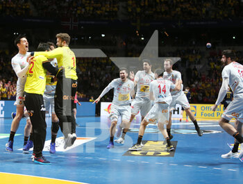 29/01/2023 - Celebration Victory Spain during the IHF Men's World Championship 2023, Placement matches 3-4, Handball match between Sweden and Spain on January 29, 2023 at Tele2 Arena in Stockholm, Sweden - HANDBALL - IHF MEN'S WORLD CHAMPIONSHIP 2023 - SWEDEN V SPAIN - PALLAMANO - ALTRO