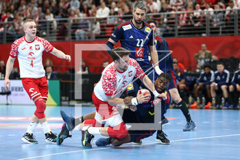 08/03/2023 - Piotr Jedraszczyk Kamil Syprzak of Poland and Luka Karabatic Dylan Nahi of France during the Men's EHF Euro 2024, Qualifiers Handball match between Poland and France on March 8, 2023 at ERGO Arena in Gdansk, Poland - HANDBALL - MEN'S EHF EURO 2024 - QUALIFIERS - POLAND V FRANCE - PALLAMANO - ALTRO